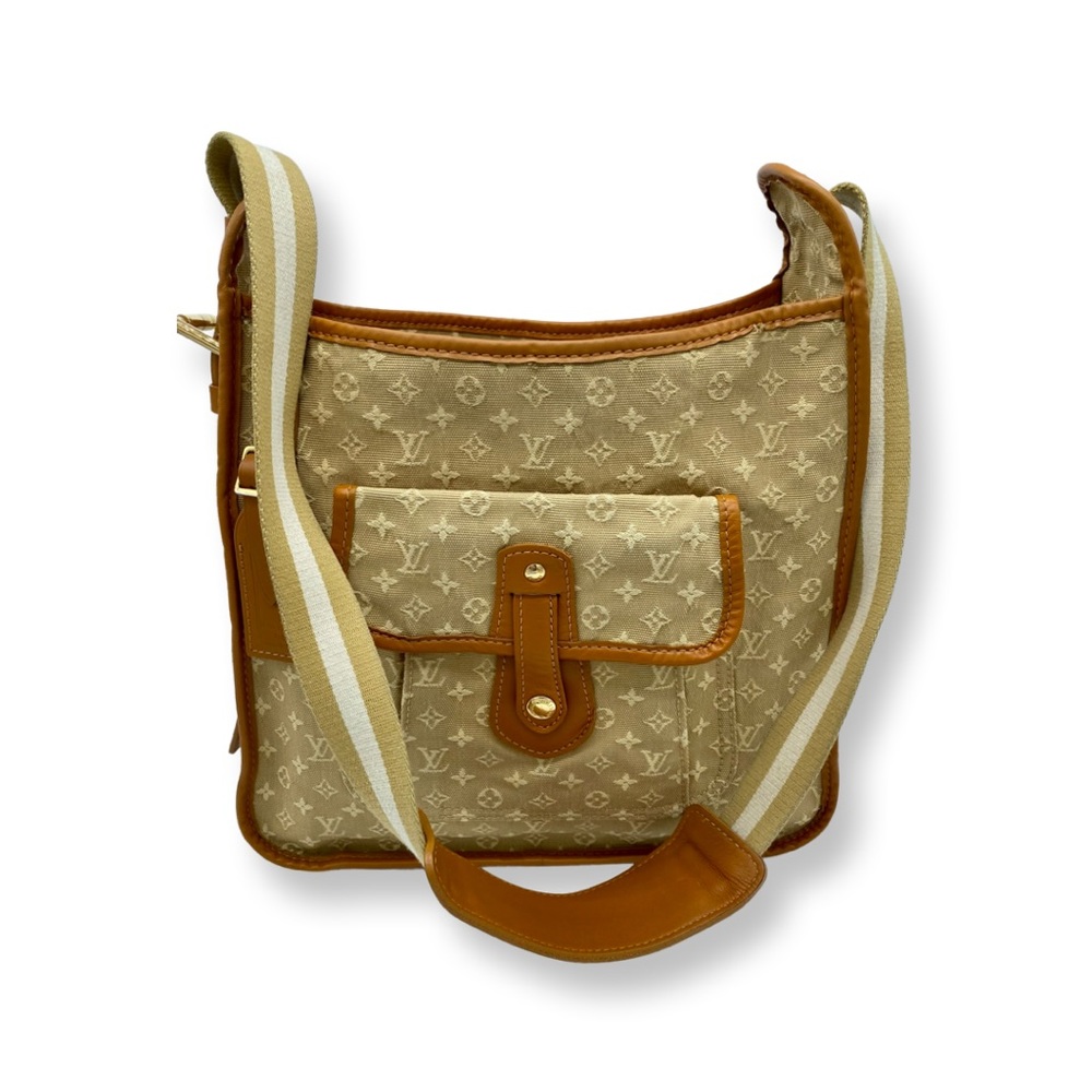 Louis Vuitton Authentic Besace Mary Kate Beige Canvas Monogrammed Crossbody Bag